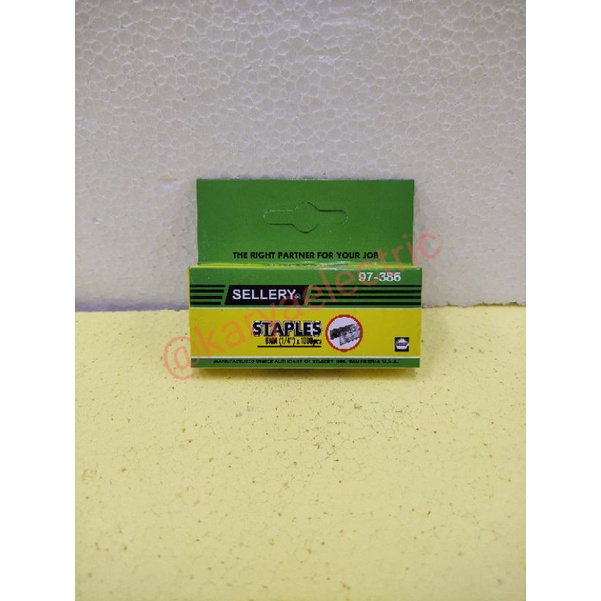 

ISI STAPLES TEMBAK REFILL SELLERY 97-386 1000PCS 6MM 1/4