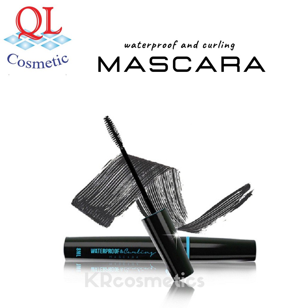 QL cosmetic waterproof black mascara 8ml