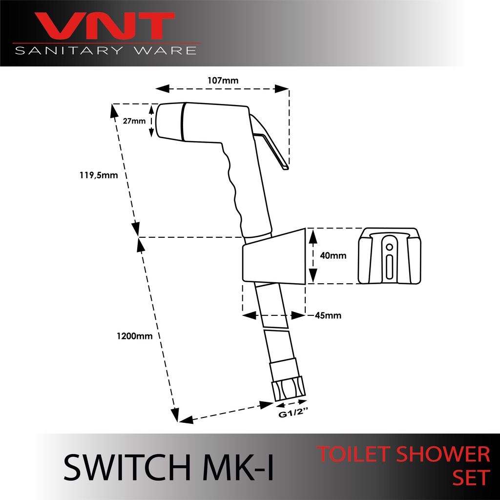 VNT SWITCH MK-I Toilet Shower Jet Washer Cebok Bidet Closet WC Kloset