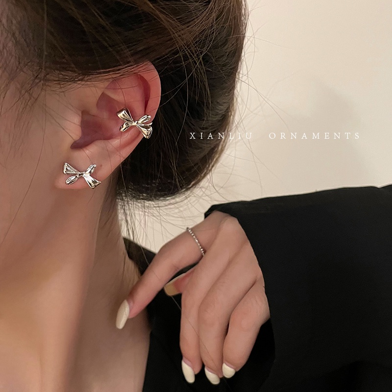 Anting Tusuk Sterling Silver 925 Desain Pita Mini Lucu Gaya Korea Untuk Wanita