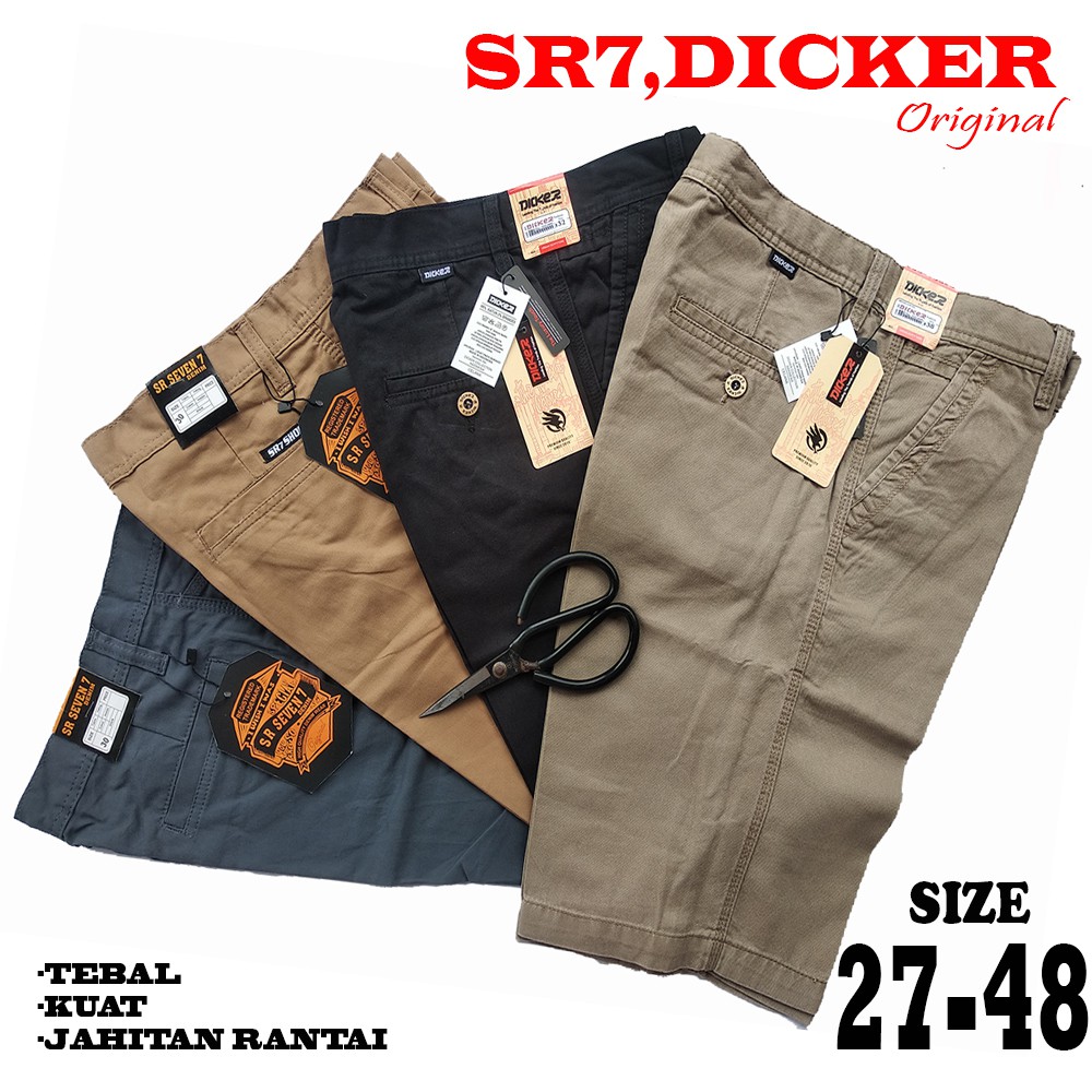 Terlaris Celana Pendek Pria Dicker SR7 REPPER Big Size 27-55 Murah