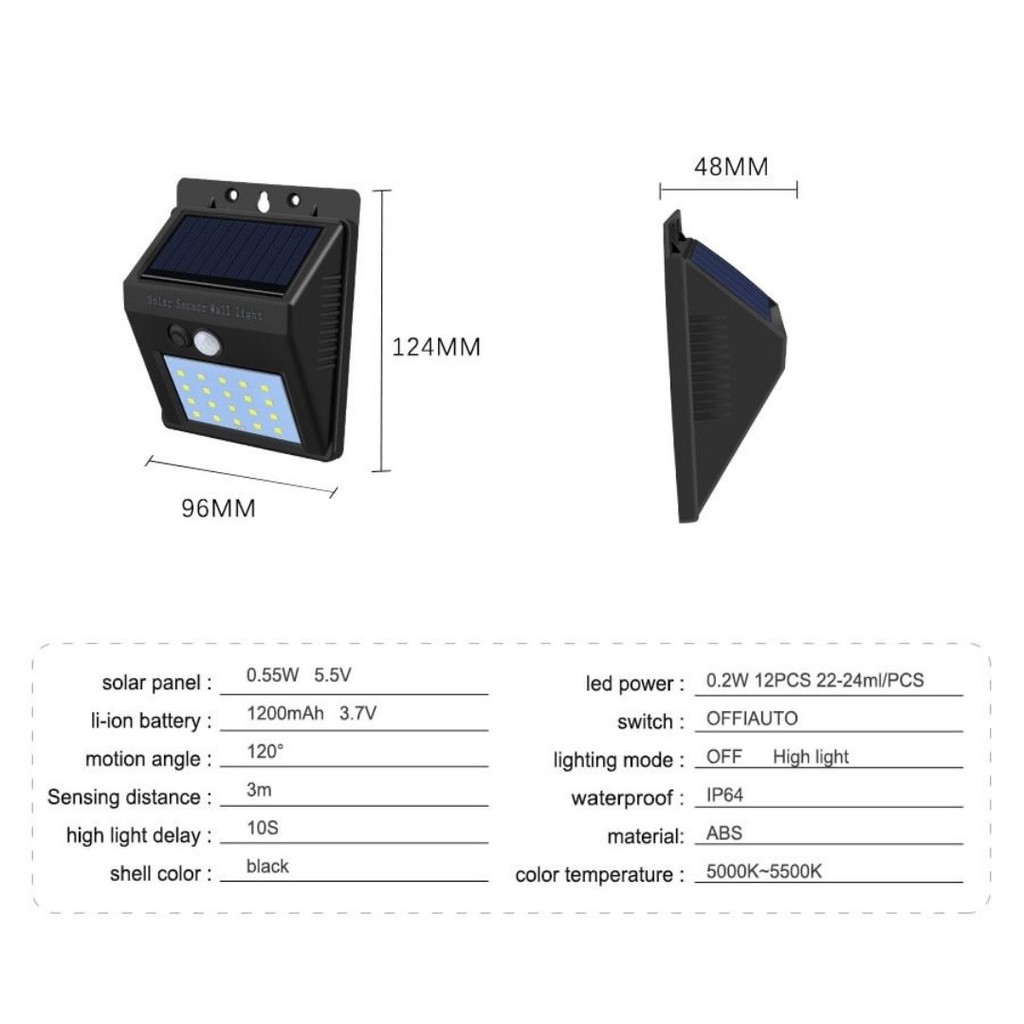 Alarm Lampu Solar Sel Tenaga Matahari Sensor Gerak Weatherproff 111107