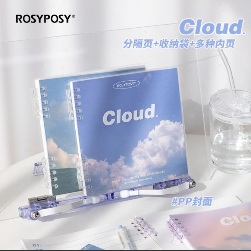 

Binder Persegi Rosy posy cloud series jurnal planner