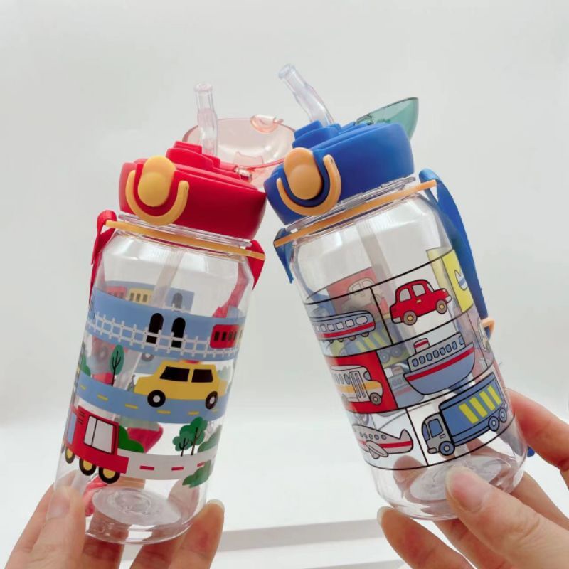 BOTOL MINUM ANAK MOTIF KARAKTER CAR BPA FREE A-1125 400ml