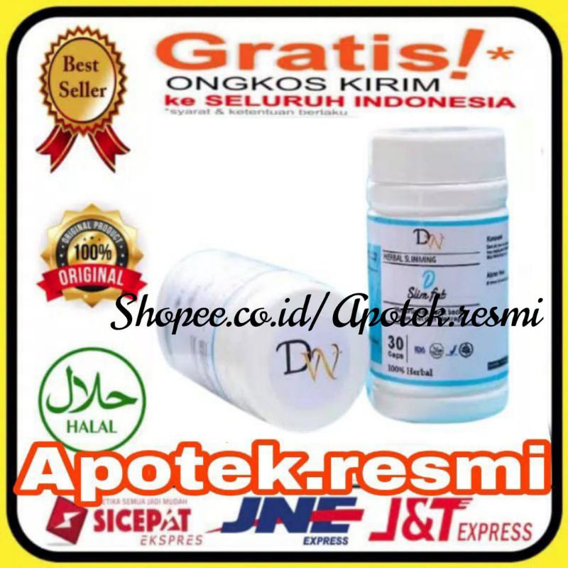 SUPLEMEN DW HERBAL SLIMMING - D SLIM FAT ASLI ORIGINAL - OBAT PELANGSING BADAN -OBAT DIET MANJUR