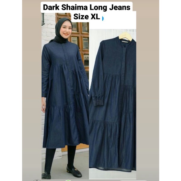SHAIMA LONG JEANS HEAVEN LIGHTS SHAIMA LONG JEANS XL SHAIMA LONG JEANS TUNIK DARK SHAIMA LONG JEANS