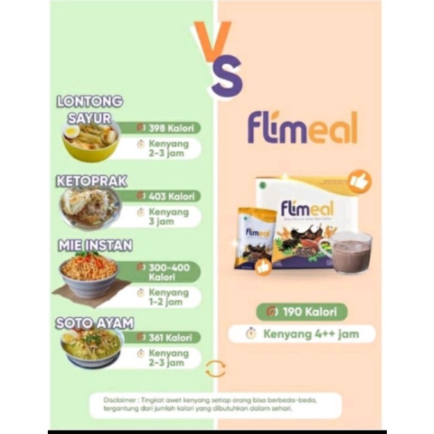 Flimeal Diet 2 Box (24 Sachet) BPOM Meal Replacement Free Shaker Coklat - Coklat Susu