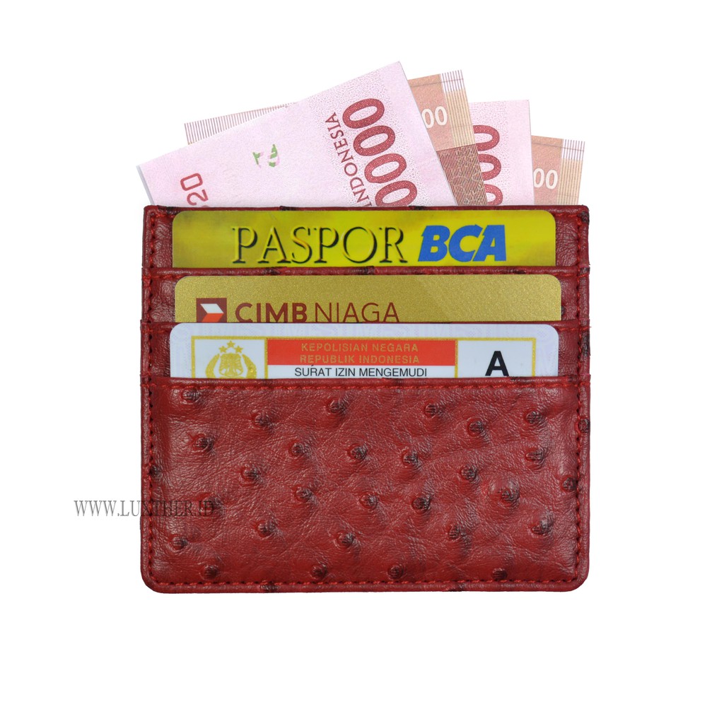 LUXTHER - CARD WALLET 6 SLOTS OSTRICH