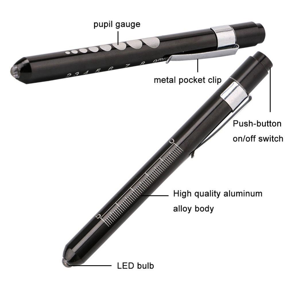 NICKOLAS1 Lampu Pulpen LED Otoscope Camping Light Kerja Inspeksi Saku Klip Multi Fungsi Dokter Perawat Pulpen