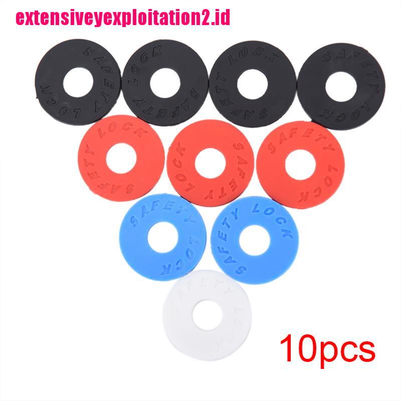 10pcs 25mm OD 9mm Kunci Strap Gitar Warna Hitam Merah