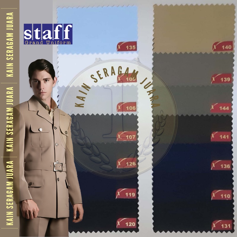Kain Seragam Staff seragam polisi brimob blazer Maxistyle per 10 cm
