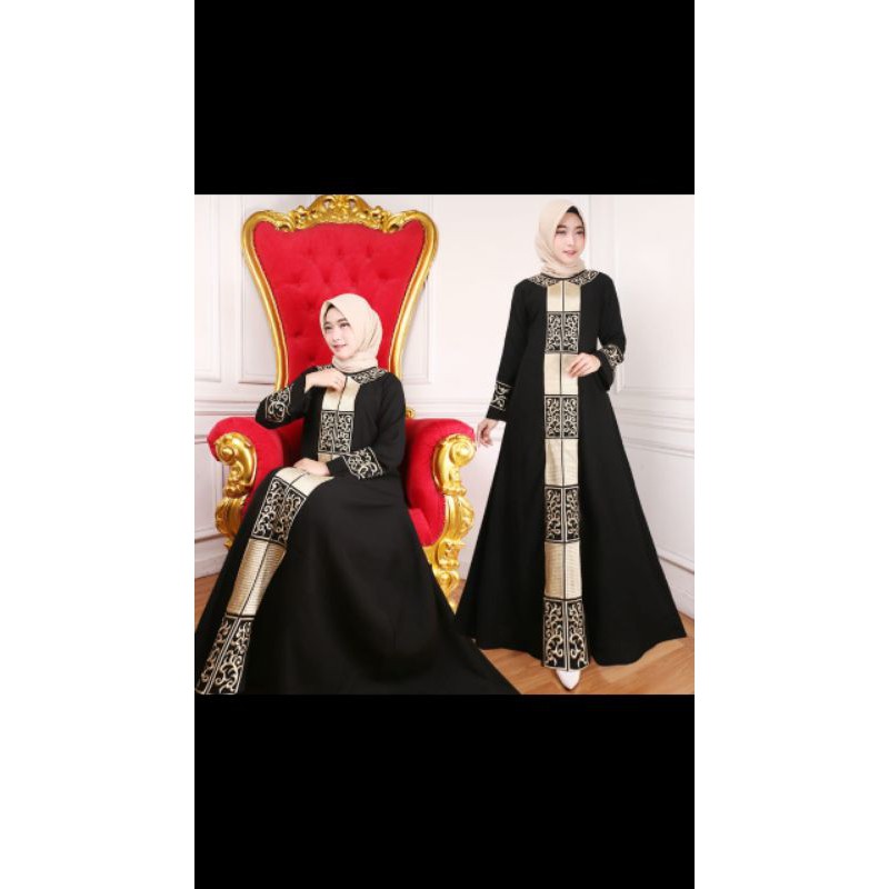 GAMIS ABAYA//GAMIS DUBAI//GAMIS HITAM JUMBO