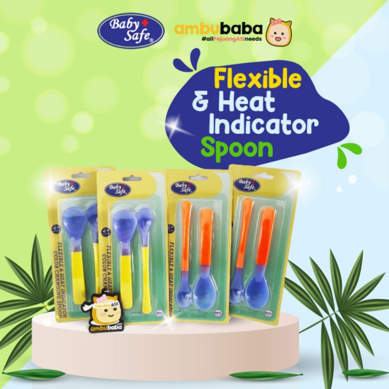 Baby Safe Flexible and Heat Indicator Spoon