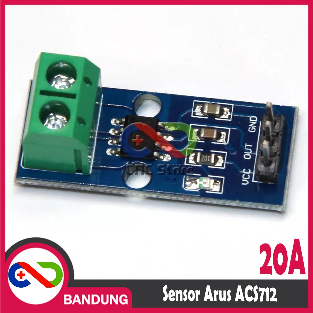 SENSOR ARUS ACS712 20A RANGE HALL CURRENT SENSOR MODULE FOR ARDUINO