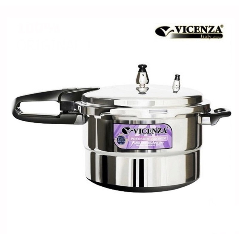 [ Vicenza ] Presto VICENZA 8 Liter / Presto Vicenza V-324 Pelunak Makanan 8 Liter (24cm) Gagang Hitam!