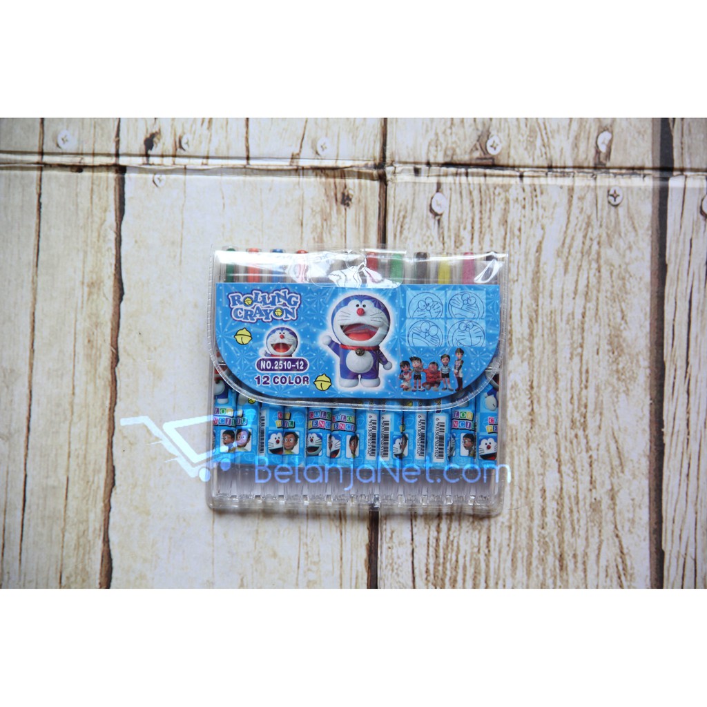 Crayon Putar Mini Doraemon 12 Warna