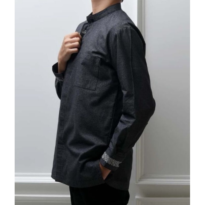 ORI RABBANI MEN Kemko ALWAFA Alwapa MST lengan panjang katun kemeja koko lengan panjang ORI RABBANI 