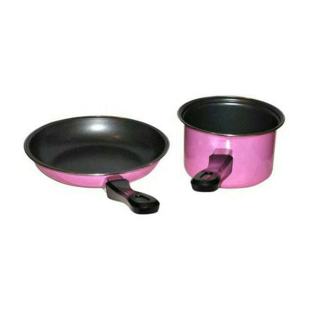 Panci Teflon SET Maspion Milk Pan 14cm & Fry Pan 20cm