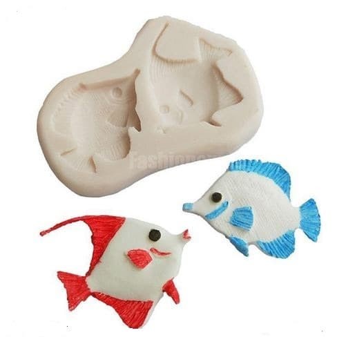 3D Silicone Mold Fondant Cake Decoration - Two Kind Fish