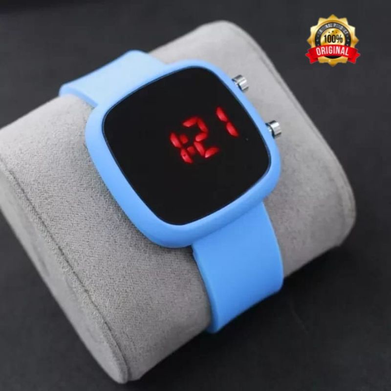 COD JAM LED FASHION WANITA JAM TANGAN WANITA WATER RESISTANT JAM TANGAN CEWEK LED TERBARU JAM TANGAN WANITA STRAP RUBERR JAM TANGAN CEWEK WARNA HITAM JAM TANGAN WANITA ANTI AIR