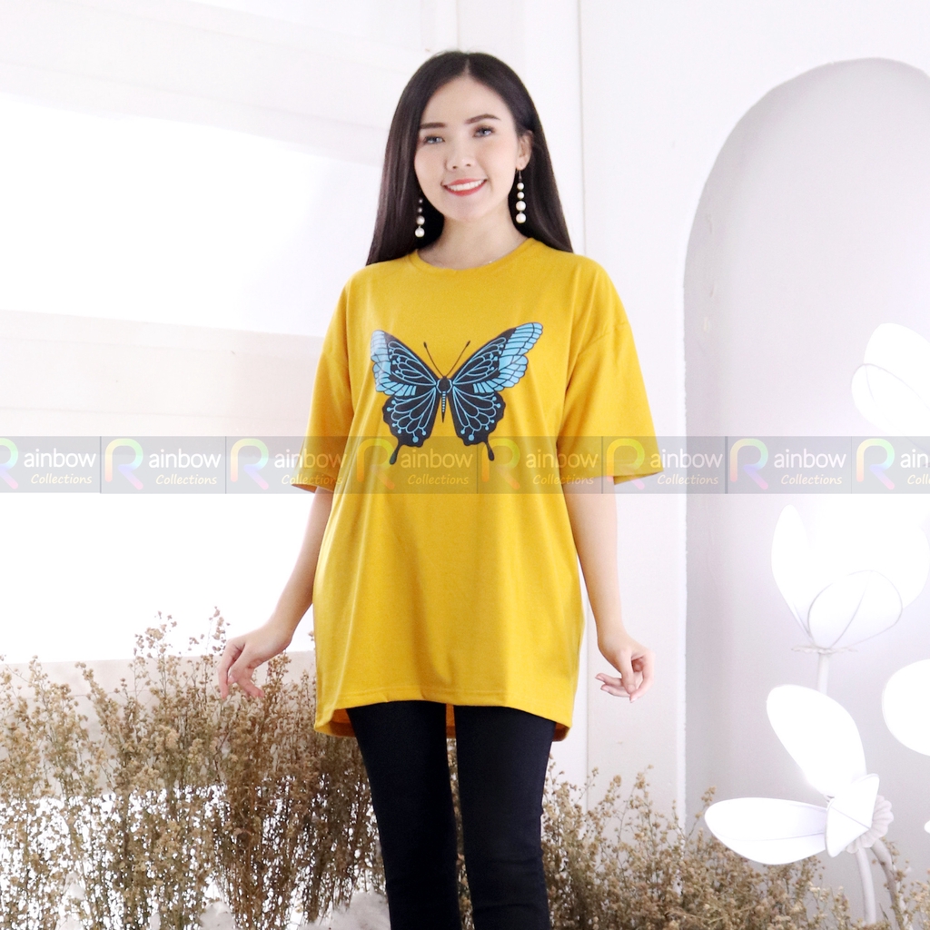 Kaos Jumbo / Atasan BIGSIZE (OVERSIZE) BUTTERFLY Fit XXXL (Ld 106 CM)