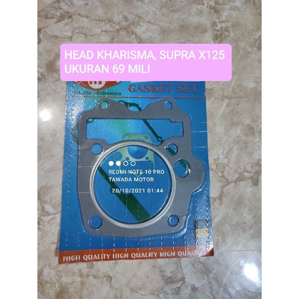 PAKING RACING BLOK HEAD DIAMETER 69 KHARISMA SUPRA X125