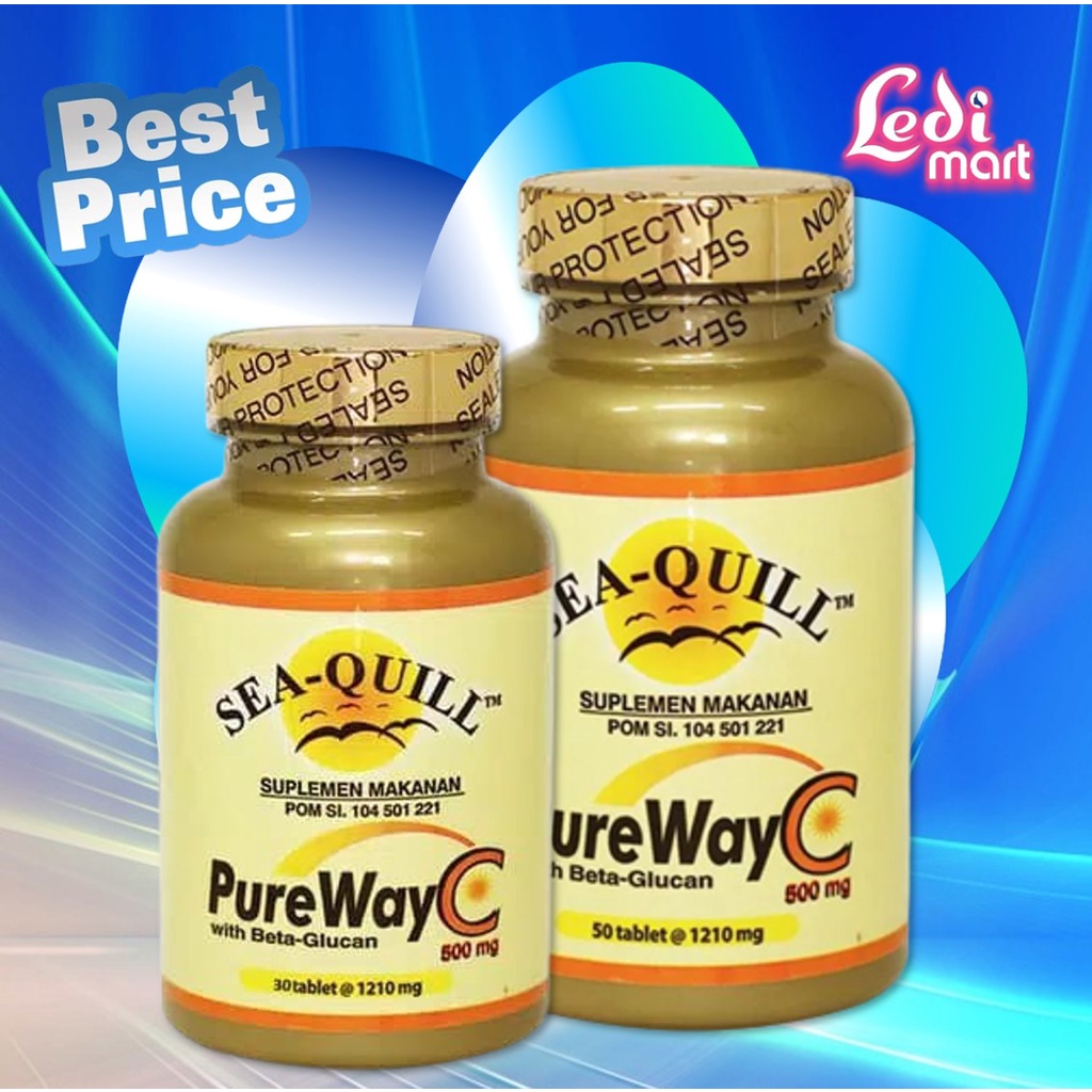 Sea-Quill Pureway C 30 &amp; 50 Tablet / Sea Quill / Seaquill / Vitamin Daya Tahan Tubuh / LEDI  MART