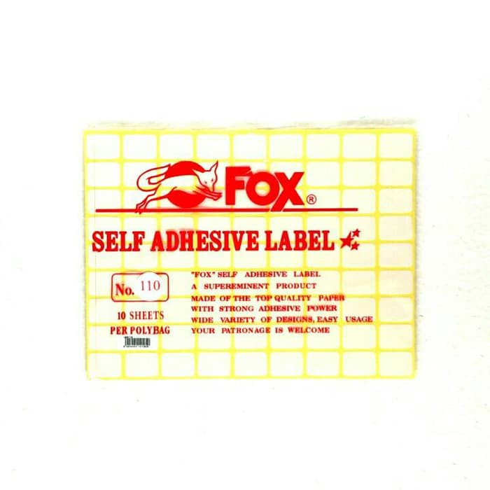 

Ready Stok Fox Label Stiker 110 Undangan Nama Self Adhesive Sticker Limited