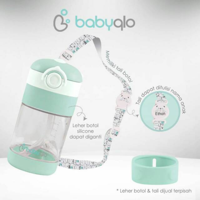 Babyqlo Tritan BabyStrawCup with Handle Botol Sedotan BQ-7004