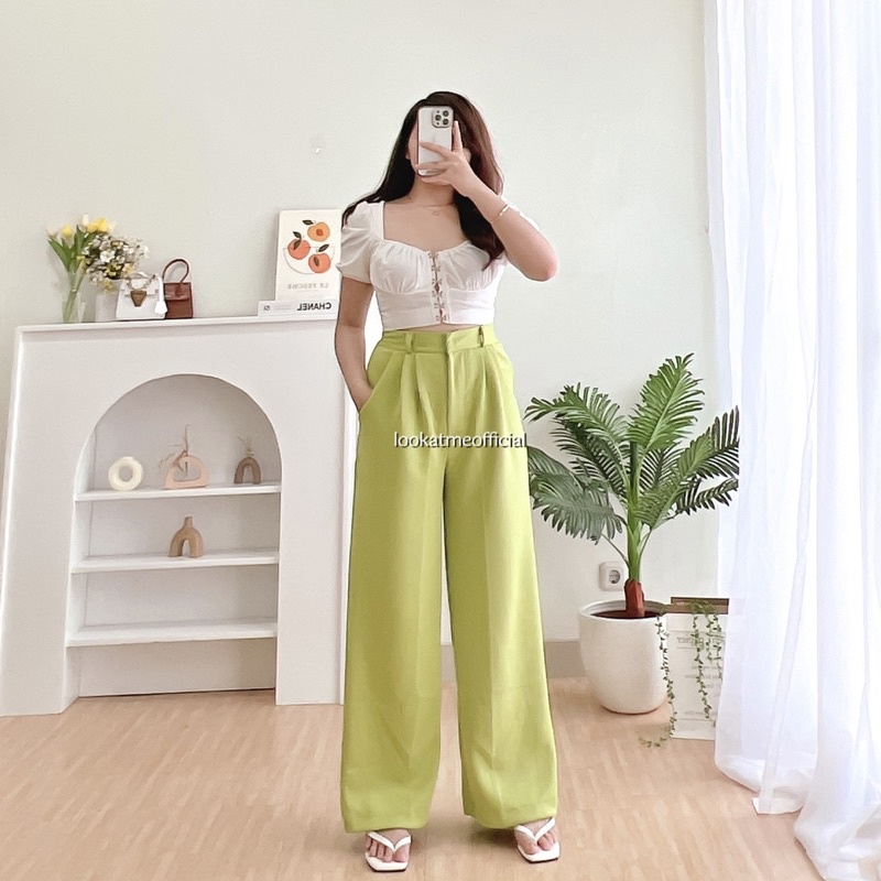 lookatmeofficial • Belleza Pants - Celana Kulot Highwaist Scuba Premium