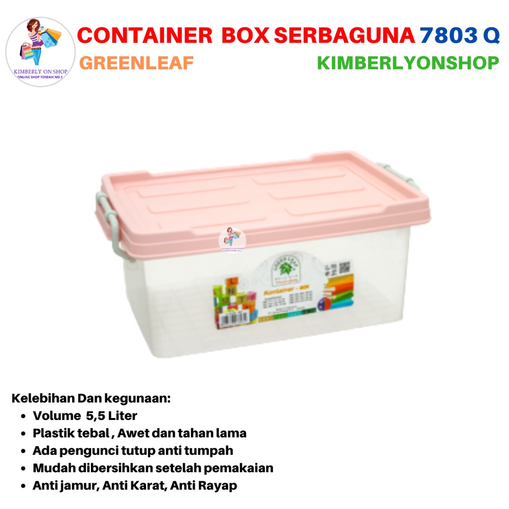 Container Box 5,5 Liter 7803 Green Leaf