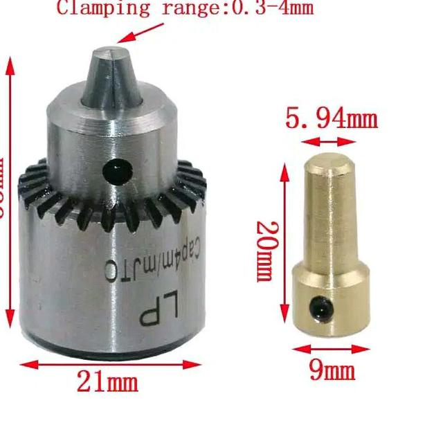 ♪ Mini Drill Chuck Collet Kepala Bor JTO 4mm ⅎ