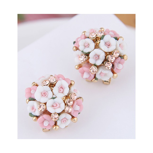 LRC Anting Tusuk Fashion Flash Diamond Ear Studs A5835X