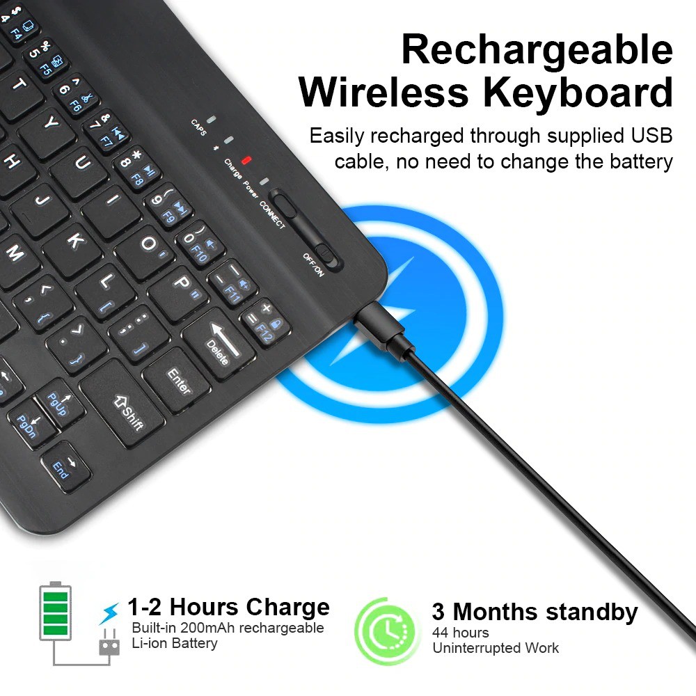 Keyboard Wireless Bluetooth Mini Slim for Android Ios Mac PS3 Win K78