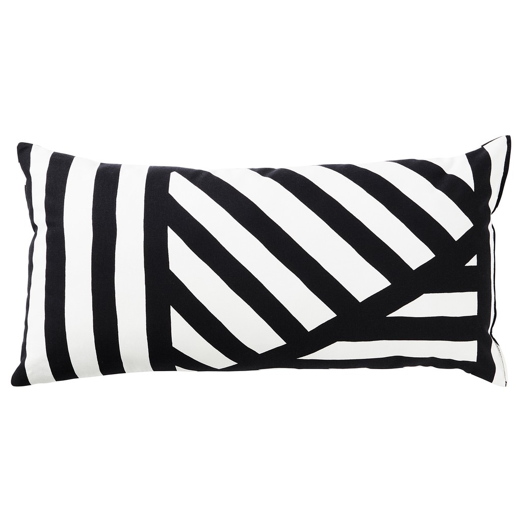 IKEA SKARVFRO Bantal Kursi Hitam Putih 30 x 60 cm IKEA SKARVFRO Bantal Kursi Hitam Putih 30 x 60 cm