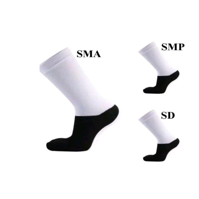 (school) kaos kaki sekolah putih hitam putih pramuka sd smp sma