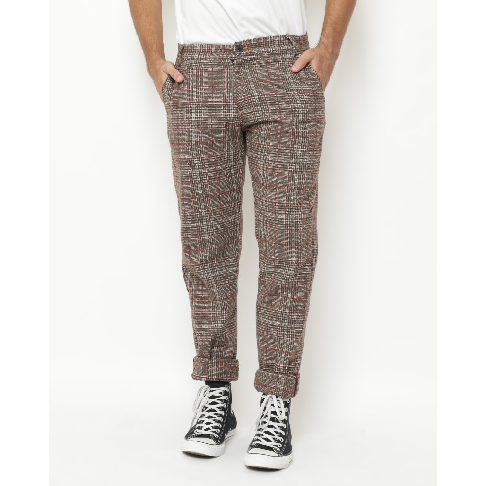 

Erigo Checked Pants Alice Brown Red