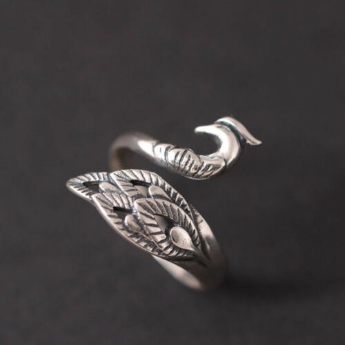 Cincin Sterling Silver 925 Model Burung Phoenix Untuk Wanita Jza036