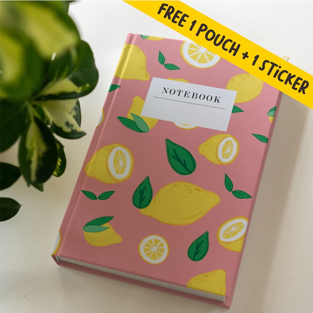 

Buku Catatan Notebook Diary Planner Journal Agenda, Polos dan Dotted Lemon