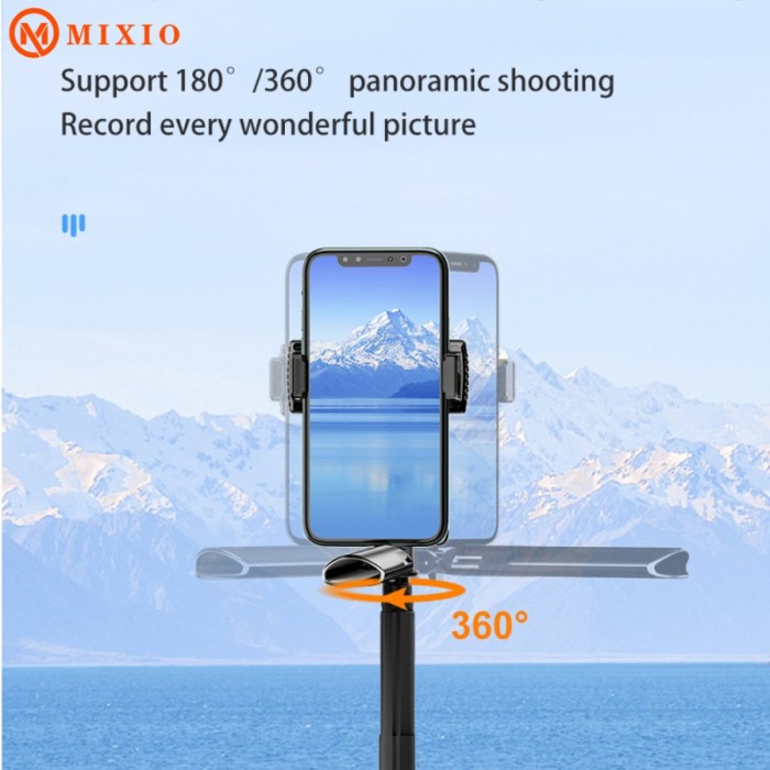 MIXIO A61 1.6M Tongsis Bluetooth Tripod Stabilizer Gimbal Selfie Stick