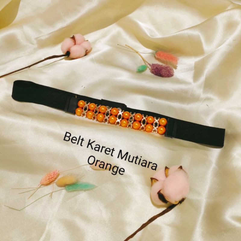 Lx Ikat Pinggang Belt Karet Mutiara 7 baris