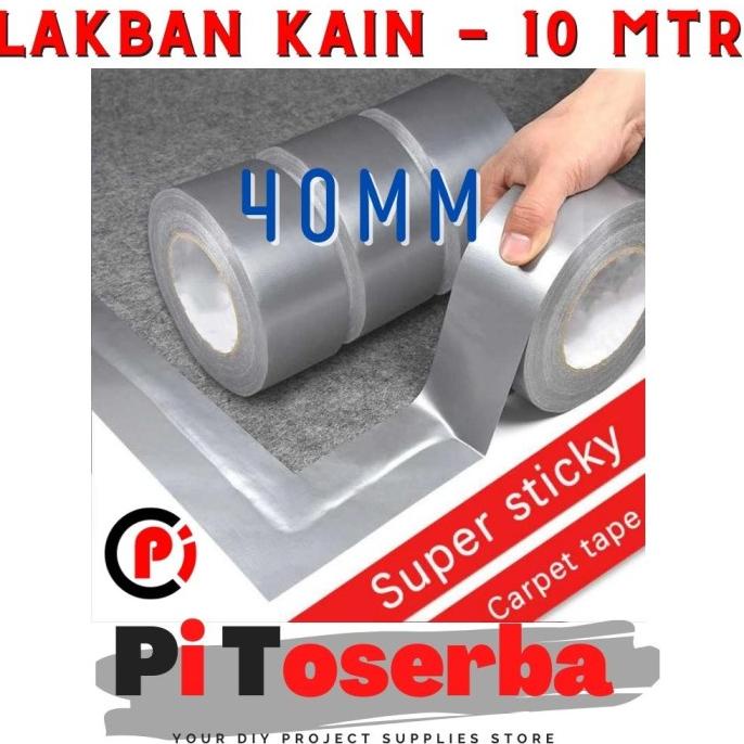 

(BISA COD) Lakban Kain Karpet Super Sticky Cloth Floor Duct Tape 40mm x 10 Meter PROMO SPECIAL Kode 882