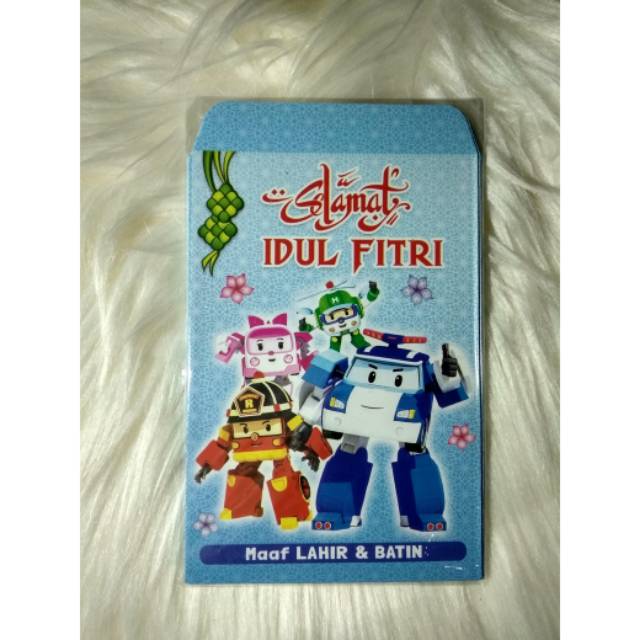 

Amplop lebaran 2025 motif robocar Poli uk sedang