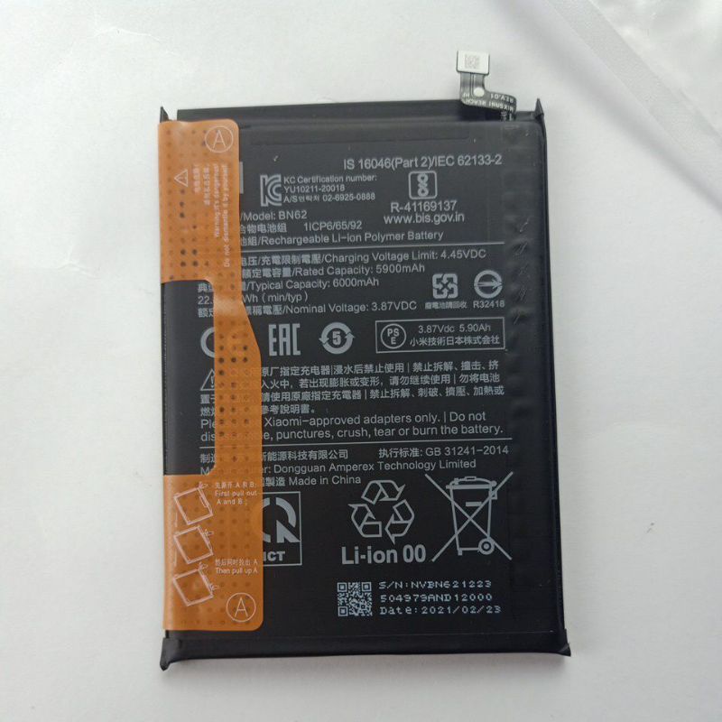 BATERAI BATRE BATTERY BN62 XIAOMI POCO M3 / 9T ORIGINAL COPOTAN