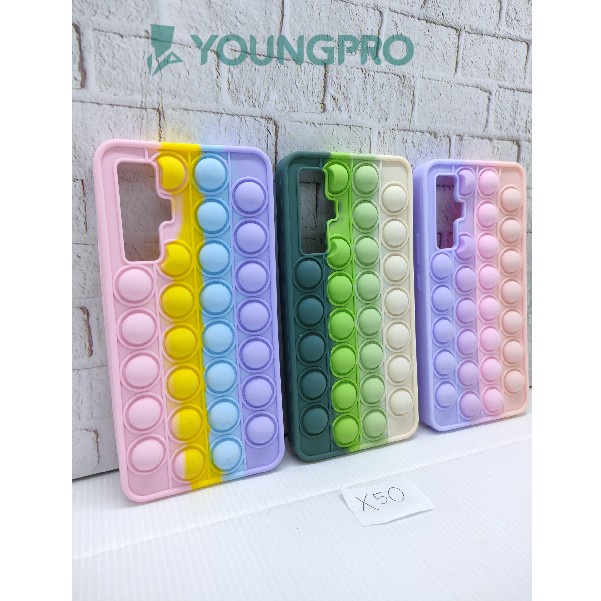 SILICONE CASE POP IT VIVO X50 - CASE PENGHILANG STRESS RAINBOW