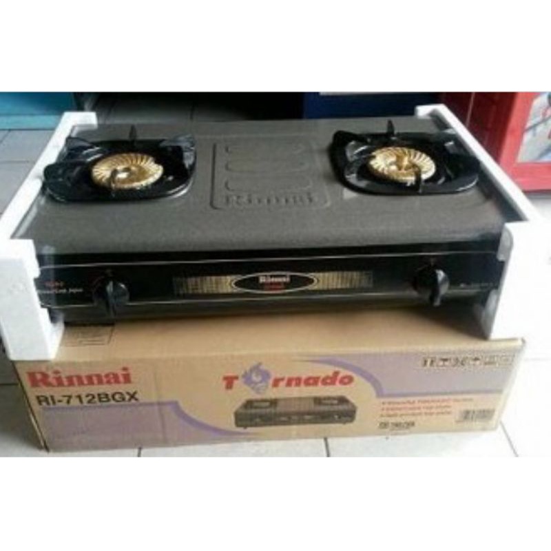kompor gas 2tungku api tornado rinnai Ri712bgx api tornado