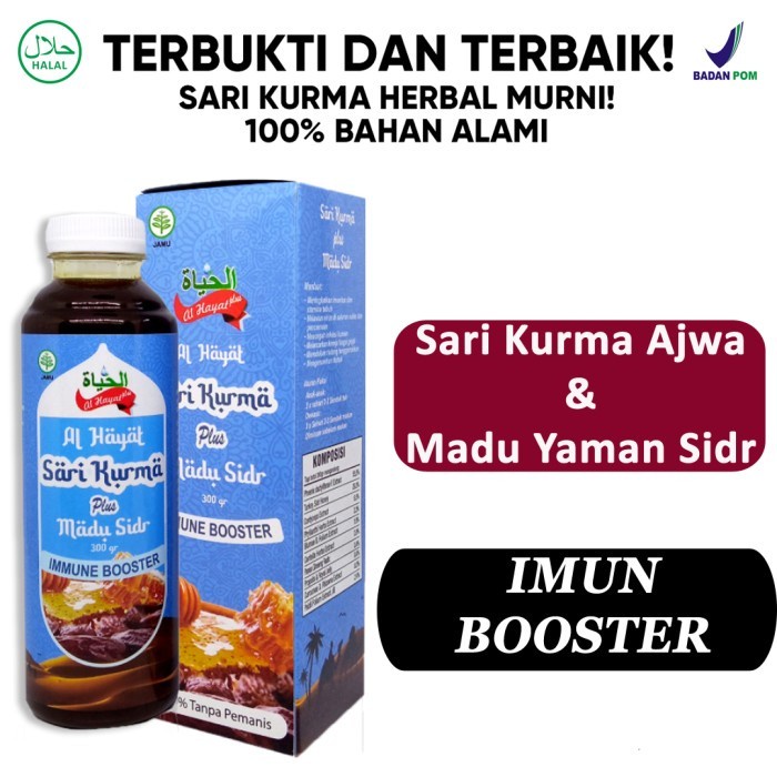 

Sari Kurma + Madu Sidr Imun Booster 300 Gram Anti Virus Al Hayat (BERKUALITAS)