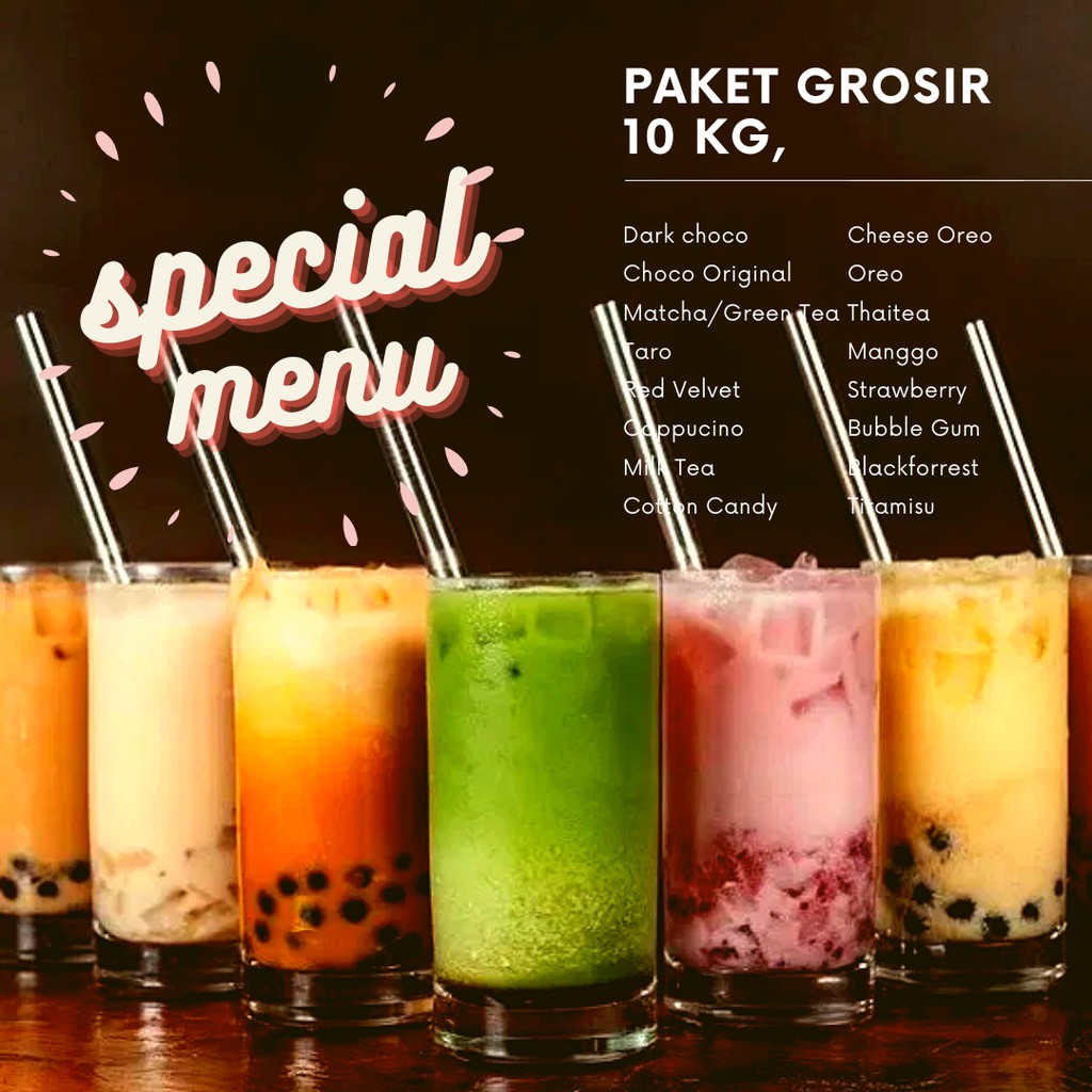 

BUBUK MINUMAN/POWDER DRINK /SERBUK MINUMAN BUBUK MINUMAN RASA /BUBUK MINUMAN ANEKA RASA 10 KG GROSIR