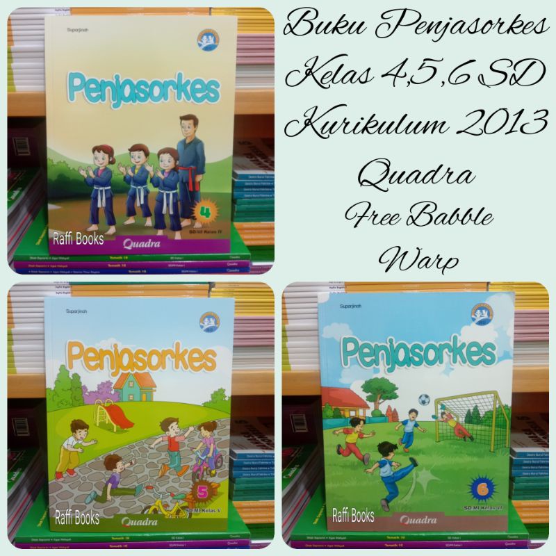 Buku Penjasorkes Kelas 4,5,6 SD/Mi K13 Quadra Shopee