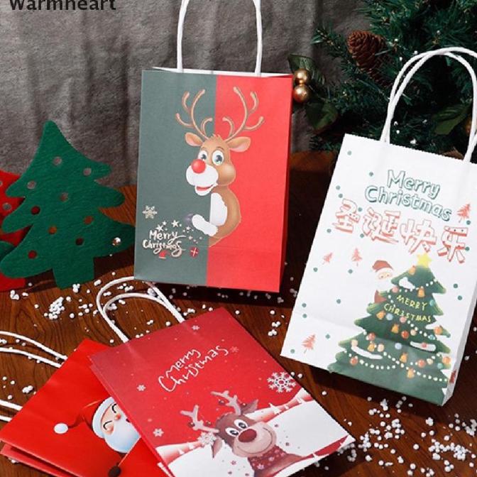 

WARMHEART 2022 10PCS CHRISTMAS CHRISTMAS GIFT BAG KRAFT PAPER BAG RTGRT14554I